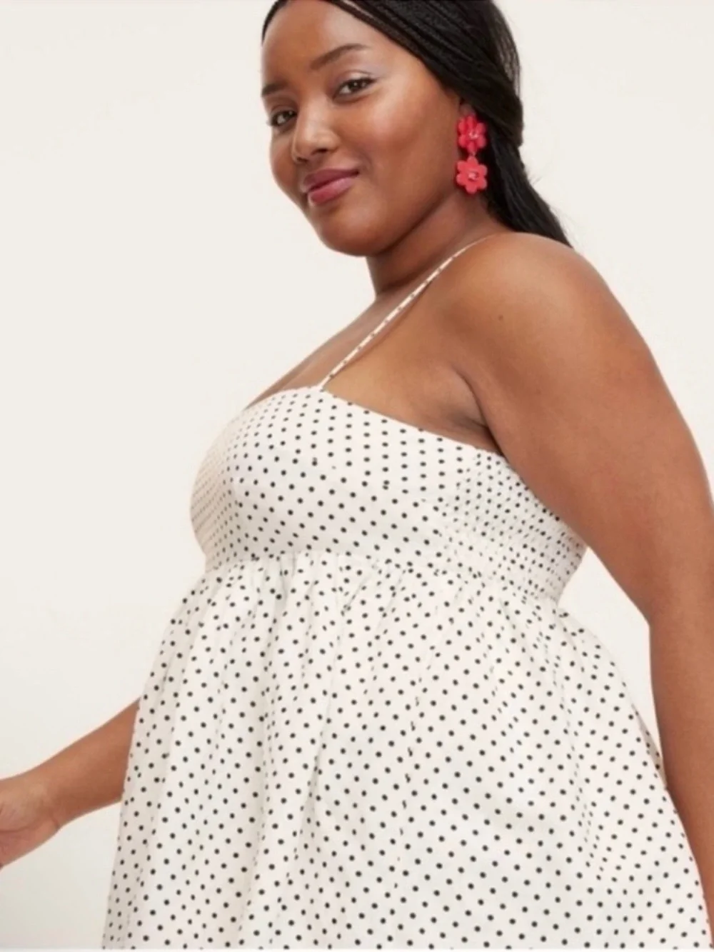 NWT Kate Spade X Target Size 2x Polka Dot Smocked Tank Top with Straps